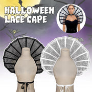 Medieval Gothic Capes s Renaissance Stand Collar Lace Feather Cloak Halloween Vampire Role-playing Dress Up Party Cosplay Props