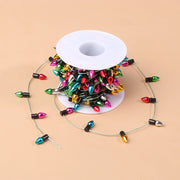 5M/Roll Christmas Garland Colorful Bulbs String Xmas Tree New Year Gift DIY Dollhouse Ornaments Party Supplies Not LED