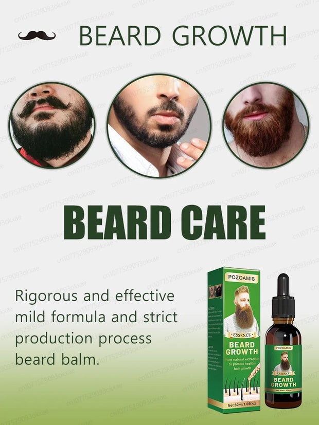 Beard Growth Serum Fast Styling Thicker Longer Fuller Beard Softening