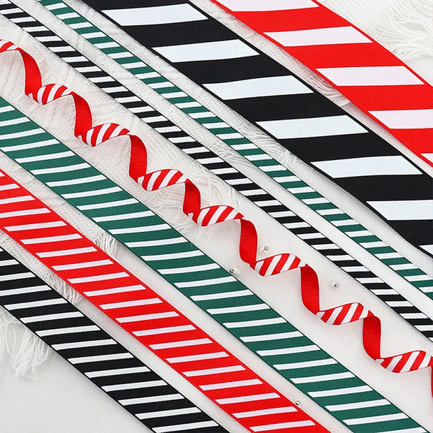 10 Yards Red White Candy Garland Gifts Wrapping Wreaths Bows Gift Box Bag Christmas Ribbon Red White Stripes Wholesale
