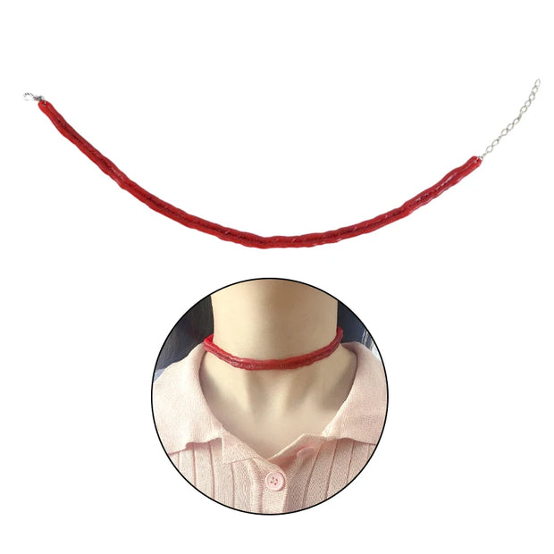 1pc Halloween Decoration Horror Blood Drip Necklace Fake Blood Vampire Fancy Joker Choker Costume Necklaces Party Accessories