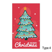 50PCS Xmas Tree Deer Package Insert Santa Claus Snowman Greeting Postcard Merry Christmas Card Happy New Year Message Note Cards