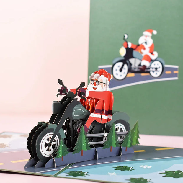 Top Quality New 3D Christmas Greeting Card Creative Pop Up Hand-Made Cards Colorful Christmas Holiday Thanksgiving New Year Card