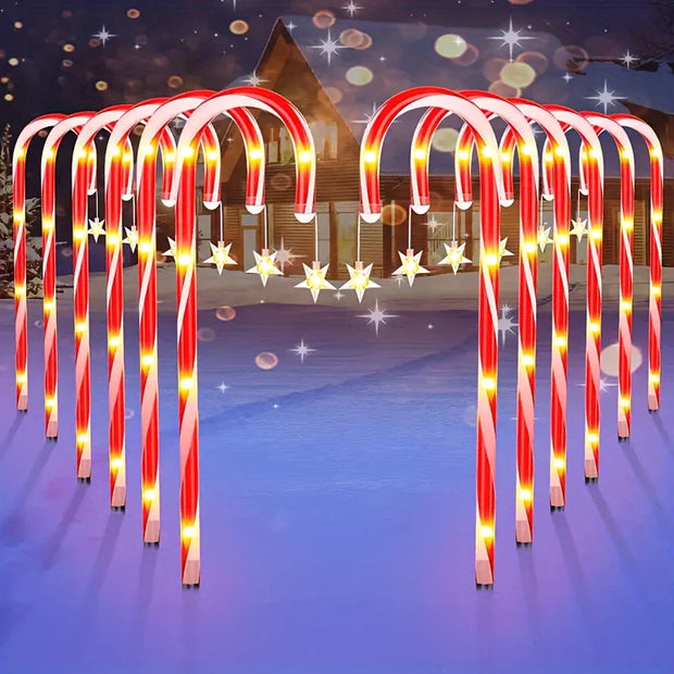 Solar-Powered Candy Cane Christmas Lights, with 8 Modes - Perfect for Lawn, Yard, Garden & Xmas Tree, Christmas Decor