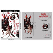Halloween Horror Stickers Blood Fingerprint Hanging Ghost Pumpkin Skull Window Glass Sticker Happy Halloween Party Decor 2025