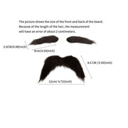 Eyebrows Kits Cosplay Props Decoration Fake Mustache Set Facial Hair for Club Activities Masquerade Costume Party Halloween Male