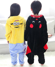 Kigurumi Bat Minion Cartoon Onesies Kids Children Animal Pajamas Girls Boys Anime Cosplay Costumes For Christmas Halloween Party