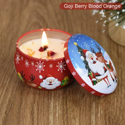 Christmas Candles Santa Claus Snowman Elk Tin Cans Candle Merry Christmas Decorations for Home Navidad Noel Xmas New Year Gifts