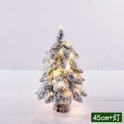 Artificial Desktop Christmas Tree With Led Light Nordic Flocking Christmas Tree Door Wall Ornament New Year Christmas Decoration