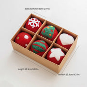 6 Christmas Decoration Felt Balls Small Hanging Christmas Snowflakes Snowman Garland Christmas Tree Decorations Christmas Gifts