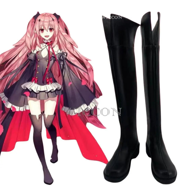Anime Seraph Of The End Krul Tepes Cosplay Costume Owari No Seraph Witch Vampire Wig Dress Boot Woman Sexy Christmas Suit