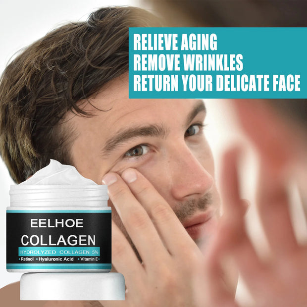 Anti-Wrinkle Face Cream for Men Anti Aging Firm Skin Lifting Moisturizing Facial Rejuvenation Hyaluronic Acid Cream with Retinol