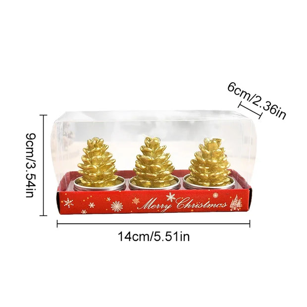 Mini Xmas Candles Navidad New Year Gifts Christmas Candles Santa Claus Snowmen Tin Cans Candle Christmas Decorations for Home