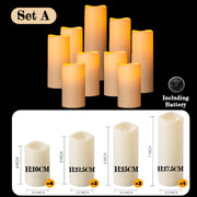 9-180pcs LED Candles with Flickering Flameless Candles Battery Operated Pillar Candles Wedding Decoration Candlelight Christmas