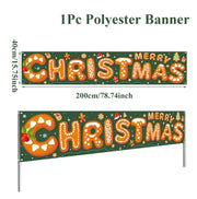 Christmas Outdoor Banner Merry Christmas Decorations For Home 2025 Outdoor Decor Xmas Navidad Noel Natal Happy New Year 2026