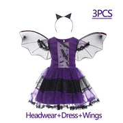 Halloween Costume for Girls Dress Scarlet Witch Vampire Devil Ghost Carnival Party Dress Up Hoodwinked Suit Kids Cosplay Clothes