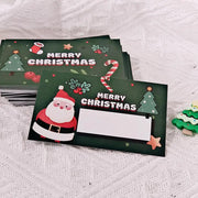 10pcs Christmas Scratch Cards Set DIY Gift Vouchers with Santa Claus & Tree Designs, Fun Holiday Party Game Prizes