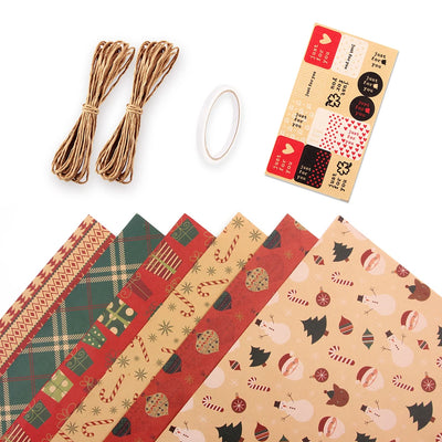 Christmas Kfrat Wrapping Paper Wedding Green Decoration Gift Wrap Artware Kraft Packing Paper Vellum New Year's Eve Decorations