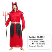 Halloween Male Vampire Cosplay Costume with Shirt/ Pants/ Vest/ Cloak，Men's Carnival Party Devil Dress Up