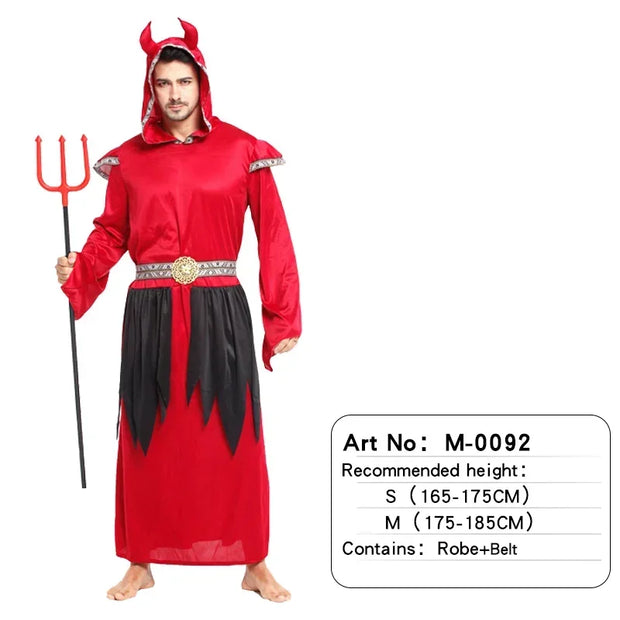 Halloween Male Vampire Cosplay Costume with Shirt/ Pants/ Vest/ Cloak，Men's Carnival Party Devil Dress Up