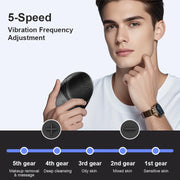 Portable Silicone Waterproof Rechargeable Face Wash Brush, 5 Cleansing Modes, Electric Deep Cleaning for Men & Women