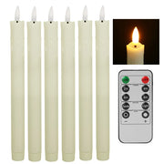 Flameless LED Taper Candles with Remote Flickering Electronic Candle Ivory/White Tea Lighting for Christmas Halloween Home Decor