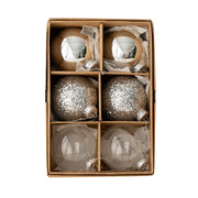 Set/6pcs Christmas Bauble,Glass Balls Ornaments Perfect for Tree Decoration Beautiful Hangers Decors Eye-catching Accent