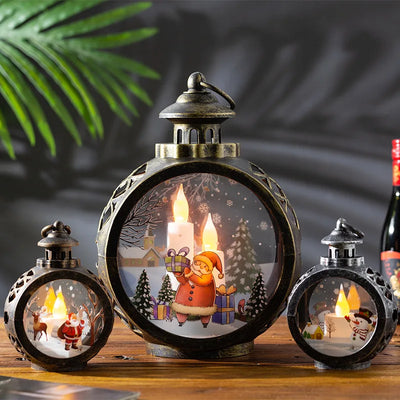 Christmas decorations retro night lights luminous gifts window ornaments desktop layout props atmosphere pendant desk decoration