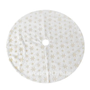 Hong Kong Love Christmas Tree Skirt round Plush Snowflake Design Home Decorations Short Apron