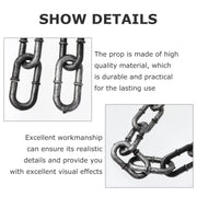 Halloween Simulation Iron Chain Prop Decorative Chain for Halloween Party Men Women Fashion Jewelry Necklace Basic Punk Style