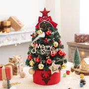 Desktop Christmas Tree Flocking Pink Set Mini Christmas Tree Ornaments DIY Christmas Gift Christmas Tree Decoration