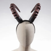 Black Demon Horn Headpiece Cosplay Women Gothic Devils Sexy Animal Ox Horns Headwear Halloween Carnival Party Costume Props