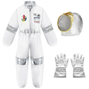 Kids Astronaut Cosplay Costume Nasa Boys Girls Spaceman Pilot Child Halloween Dress Up One-piece Jumpsuit Outfit Party Bodysuit