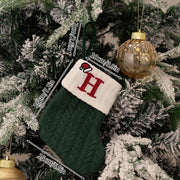 Christmas Stockings Hanging Pendant Christmas Stocks Gift Decoration Alphabet Letter Sock 2026 New Year Decorative Knitting Sock