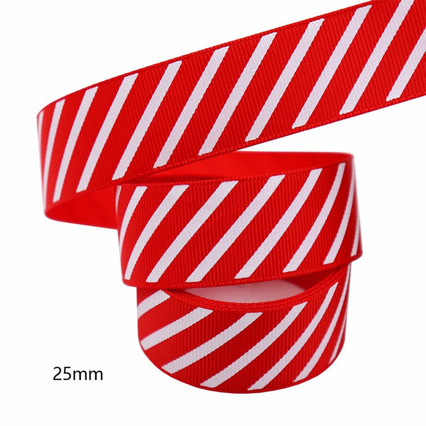 10 Yards Red White Candy Garland Gifts Wrapping Wreaths Bows Gift Box Bag Christmas Ribbon Red White Stripes Wholesale