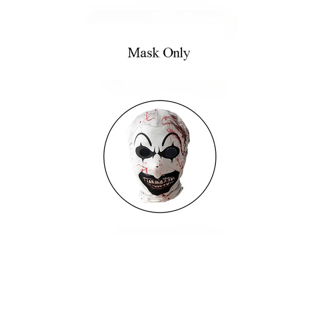 Terrifier Clown Cosplay Costume Adult Men Women Horror Carnival Party Dress Hat Mask Killer Clowns Jumpsuit Halloween Costumes