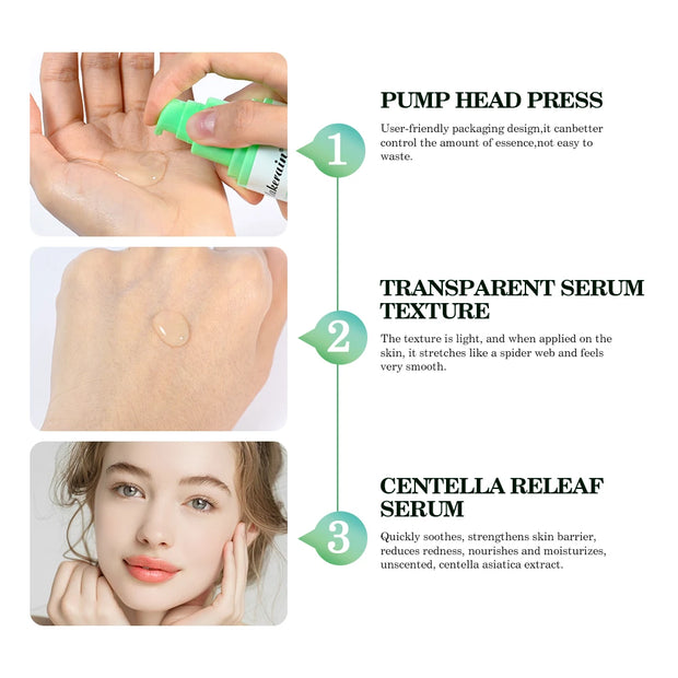 Centella Asian Facial Serum Centella Soothing Moisturizing Repair Skin Lotion Essence Korean Skin Care Facial Products For Women