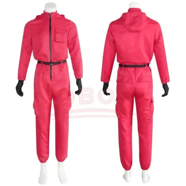 TV Game Red Calamari Game Jumpsuit Cosplay Party Tracksuit Outfits Mask Props Role Play Classic Costume From Ko New 2025