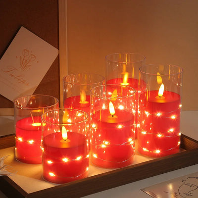 3Pcs Flickering Flameless Candles Battery Operated Candles LED Candles with Remote Timer for Home Halloween and Christmas Decor