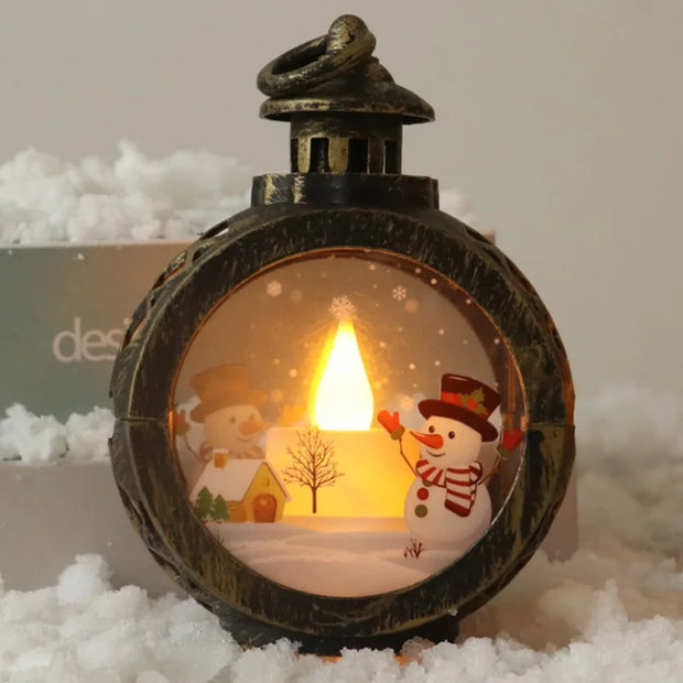 Christmas decorations retro night lights luminous gifts window ornaments desktop layout props atmosphere pendant desk decoration