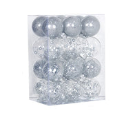 24pcs 6CM Christmas Ball Set Shatterproof Delicate Christmas Tree Decoration Pendant Transparent Waterproof Hanging Ornament