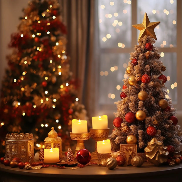 Flameless Flickering LED Tea Lights with Remote Control 200+Hour Electronic Candles for Votive Wedding Christmas Halloween Decor