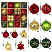 Christmas Tree Decoration 42PCS 6CM Balls Ornaments Set For Xmas Hanging Holiday Home Supplies Christmas Year Party Gifts New