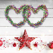 Sparkly Star String Christmas Tree Decorations Tinsel Garlands with Wire Xmas Tree Party New Year DIY Decor Festival Ornament