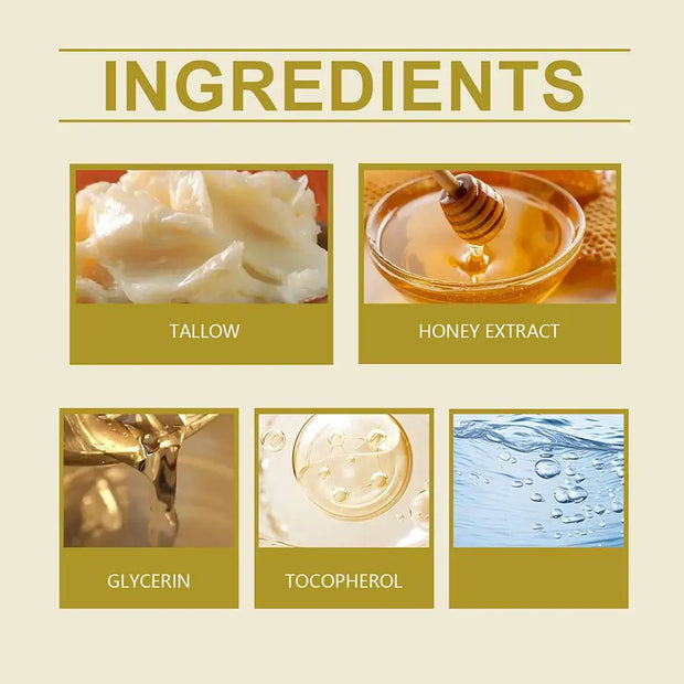 Whipped Beef Tallow Honey Balm Moisturizing Hydrating Face Cream Body Lotion Nourishing Balm Gentle Skin Care For Women