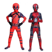 Deadpool Costume Kids Superhero Child Cosplay Costumes Jumpsuit Children Deadpool Costume Accessories Man Halloween Bodysuit