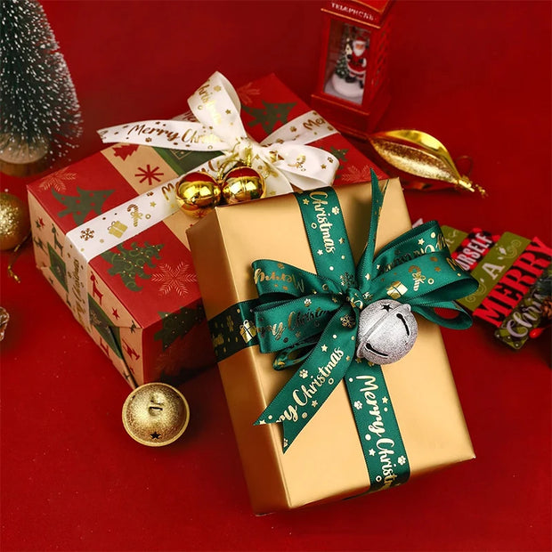 5Yards Christmas Ribbon Printed Christmas Polyester Ribbon For Handmade Design Christma Decoration DIY Cake Bouquet Gift Packing