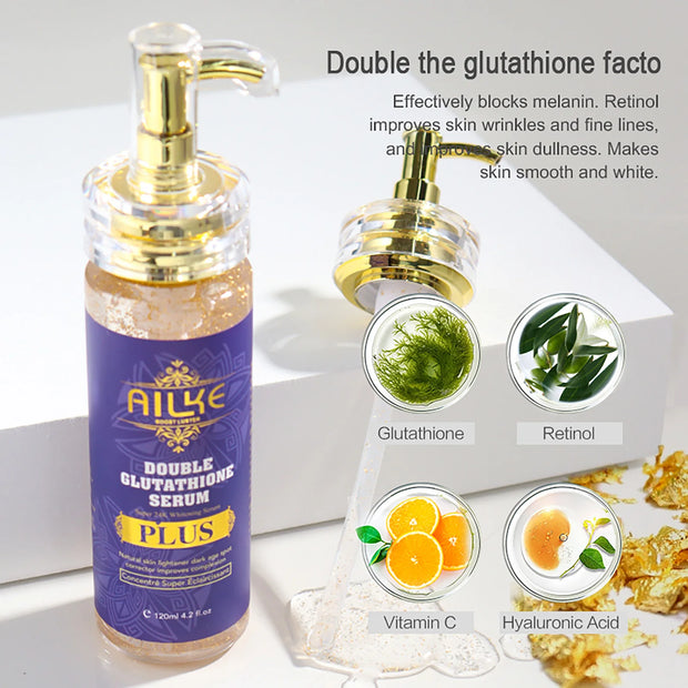 AILKE Glutathione PLUS Skin Care Set, Advanced Lightening Lotion, Moisturizes softens skin, Skin Glowing Range for Men Women