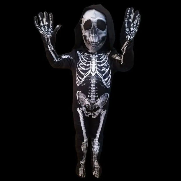 Elastic Halloween Cosplay Costume Separate Headgear Festival Cosplay Clothing Props Carnival Party Dress Up Skull Bodysuits