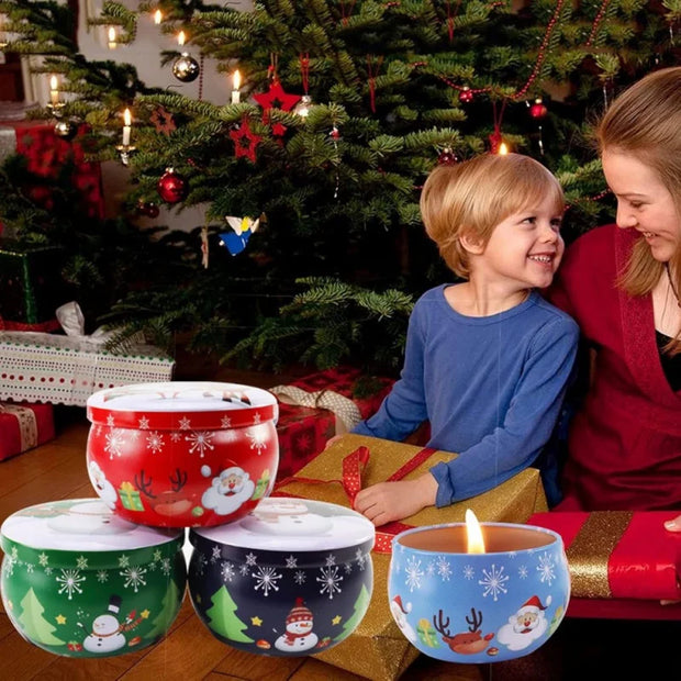 2.2 Oz Scented Candles Gift,Christmas Aromatherapy Candle Set with Gifts, Home Aromatherapy, Birthday Candles Burning for a Long